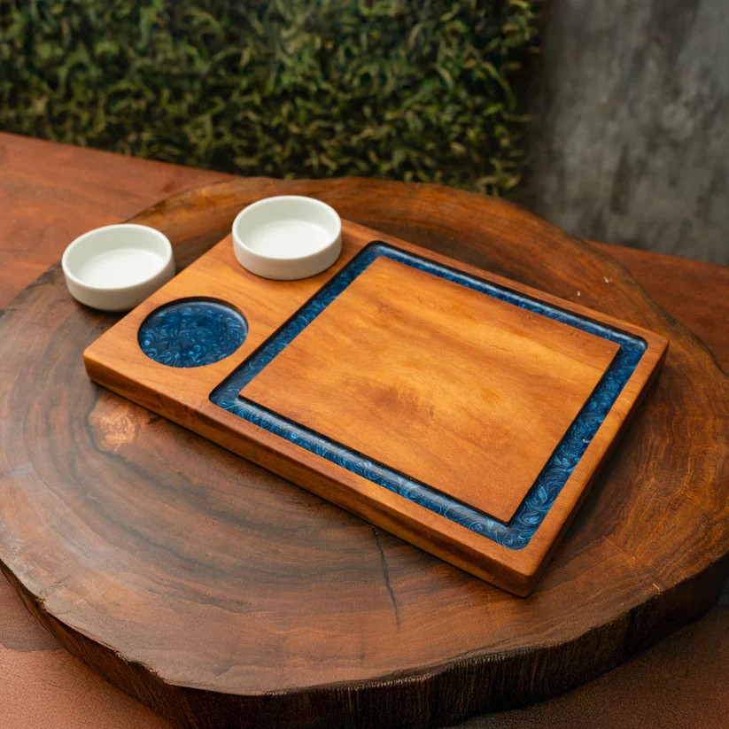 Tábua para servir - Potinhos Porcelana