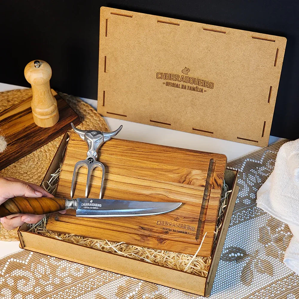 Kit Churrasco Personalizado Churrasqueiro Oficial da Família