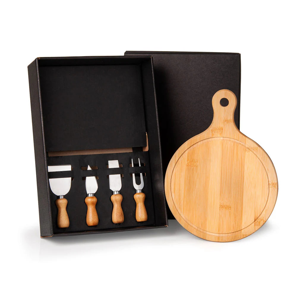 Kit para Queijo em Bambu - 5 peças