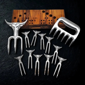 Garfo Tridente + Garra de Urso 10 Garfos Petisco Churras