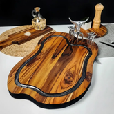 Tábua de Churrasco Personalizada Damascus Design