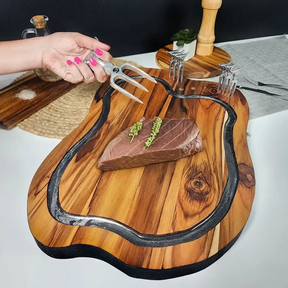 Tábua de Churrasco Personalizada Damascus Design