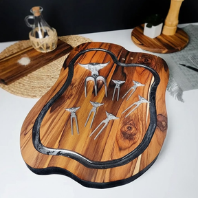 Tábua de Churrasco Personalizada Damascus Design