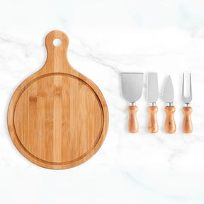 Kit para Queijo em Bambu - 5 peças